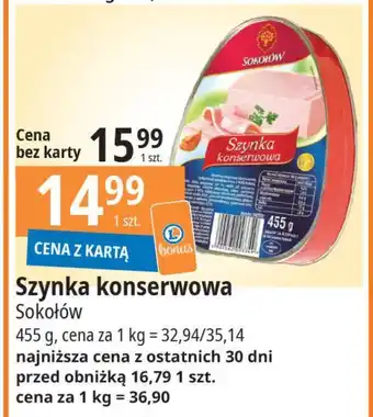 E.Leclerc Szynka konserwowa wieprzowa Sokołów oferta