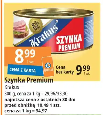 E.Leclerc Szynka premium Krakus Animex oferta