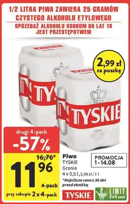 Intermarche Piwo Tyskie Gronie oferta
