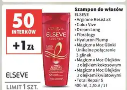 Intermarche Szampon odbudowujący keratyna roślinna witaminy olejek rycynowy L'oreal Elseve Dream Long oferta