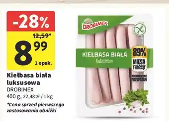 Intermarche Kiełbasa biała luksusowa Drobimex oferta