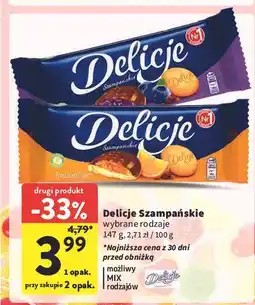 Intermarche Ciastka z galaretką jagodową Delicje Szampańskie oferta