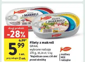 Intermarche Filety z makreli w oleju Graal oferta