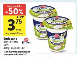 Intermarche Śmietana 18% Zott Primo oferta