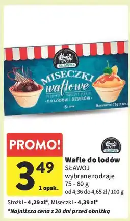 Intermarche Wafle do lodów stożki Sławoj oferta