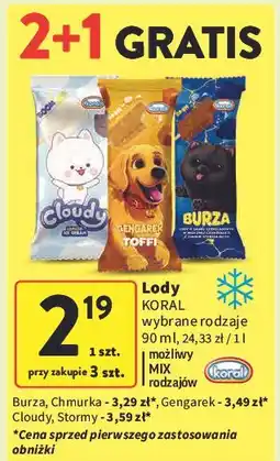 Intermarche Lód gengarek toffi Koral oferta