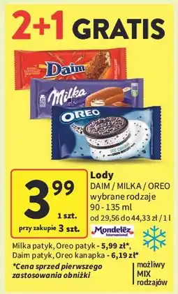 Intermarche Lód vanilla & chocolate swirl Milka oferta