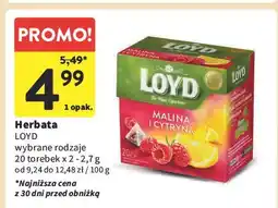 Intermarche Herbata malina i cytryna Loyd Tea The Magic Experience oferta