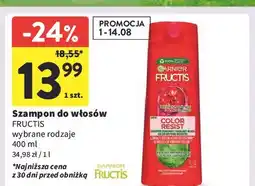Intermarche Szampon wzmacniający do włosów farbowanych i z pasemkami Garnier Fructis Color Resist oferta