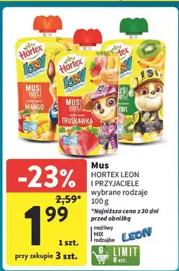 Intermarche Mus banan jabłko mango Hortex Leon oferta