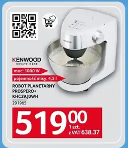 Selgros KENWOOD ROBOT PLANETARNY PROSPERO+ KHC29.JOWH oferta