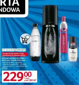 Selgros ZESTAW SATURATOR TERRA + BUTELKA + SYROP PEPSI MAX oferta