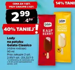 Netto Lody na patyku Gelato Classico, 90 ml oferta