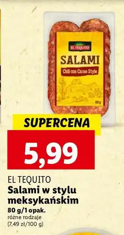 Lidl Salami meksykańskie chilli con carne El tequito oferta