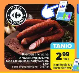 Carrefour Market Kiełbasa krucha Nasza wędzarnia carrefour oferta