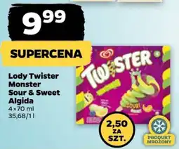 Netto Lody Twister Monster Sour & Sweet Algida, 4 x 70 ml oferta