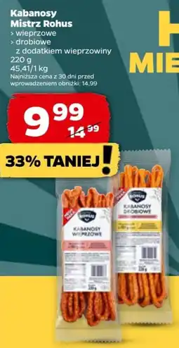 Netto Kabanosy Mistrz Rohus, 220 g oferta