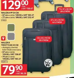 Selgros WALIZKA TEKSTYLNA, 53 CM oferta