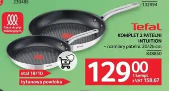 Selgros Tefal KOMPLET 2 PATELNI INTUITION oferta