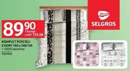 Selgros KOMPLET POŚCIELI Z KORY 160 x 200 CM oferta