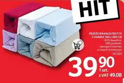 Selgros PRZEŚCIERADŁO FROTTE Z GUMKĄ 160 x 200 CM oferta