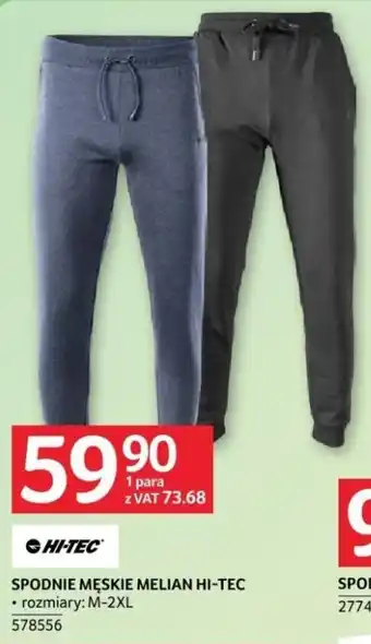 Selgros SPODNIE MĘSKIE MELIAN HI-TEC oferta