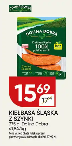 Chata Polska KIEŁBASA ŚLĄSKA Z SZYNKI Dolina Dobra, 375 g oferta