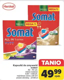 Carrefour Kapsułki do zmywarki Somat oferta