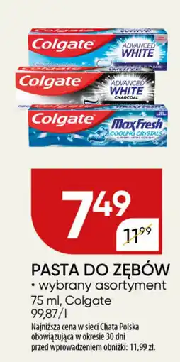 Chata Polska PASTA DO ZĘBÓW Colgate, 75 ml oferta