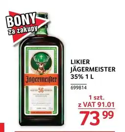 Selgros LIKIER JÄGERMEISTER 35%, 1 L oferta