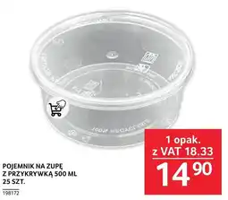 Selgros POJEMNIK NA ZUPĘ Z PRZYKRYWKĄ 500 ML, 25 SZT. oferta