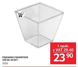 Selgros POJEMNIKI FINGERFOOD 200 ML, 50 SZT. oferta