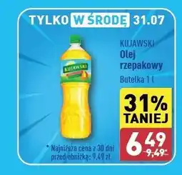 ALDI Olej rzepakowy Kujawski Kujawski kruszwica oferta
