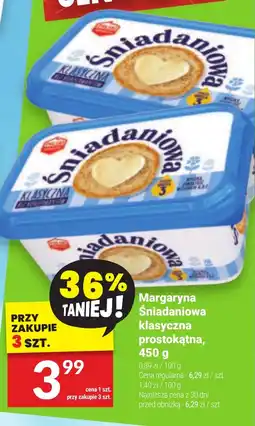 Twój Market Margaryna Śniadaniowa klasyczna prostokątna, 450 g oferta