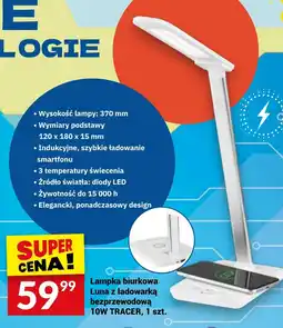 Twój Market Lampka biurkowa Luna z ładowarką bezprzewodową 10W TRACER oferta