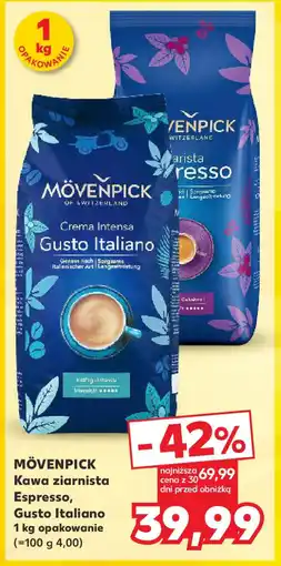 Kaufland MÖVENPICK Kawa ziarnista Espresso, Gusto Italiano, 1 kg oferta