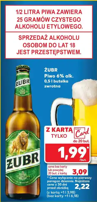 Kaufland ŻUBR Piwo 6% alk., 0,5 l oferta