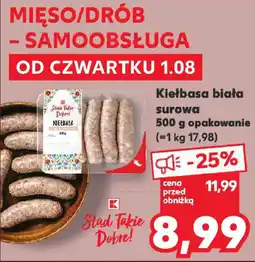 Kaufland Kiełbasa biała surowa, 500 g oferta