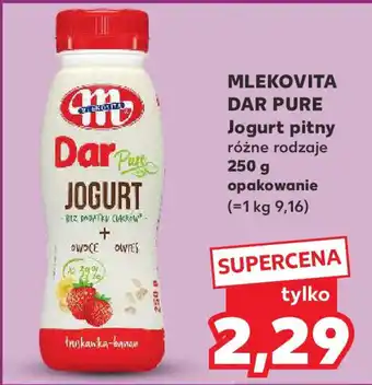 Kaufland MLEKOVITA DAR PURE Jogurt pitny, 250 g oferta