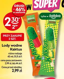 Żabka Lody wodne Kaktus, 45 ml oferta