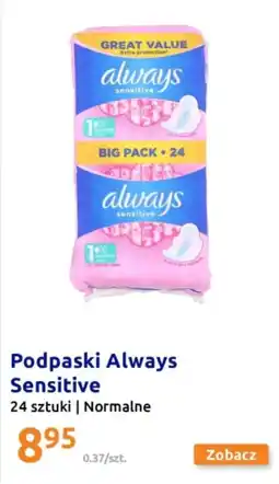Action Podpaski Always Sensitive 24 szt oferta