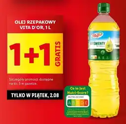 Lidl Olej rzepakowy Vita D'or oferta
