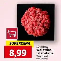Lidl Tatar wołowy ekstra Sokołów oferta