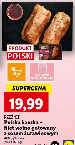 Lidl Filet z kaczki wolno gotowany żurawiną Rzeźnik Codzienna Dostawa oferta
