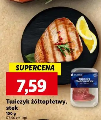 Lidl Tuńczyk żółtopłetwy stek Seamor oferta