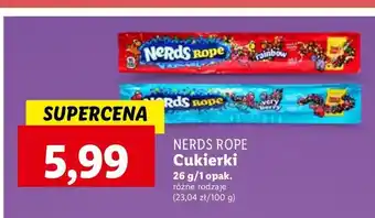 Lidl Cukierki very berry Nerds Rope oferta