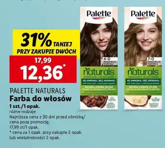 Lidl Farba do włosów 4-0 Palette Permanent Naturals Color Creme oferta