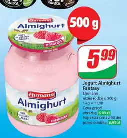 Jogurt malinowy Ehrmann Almighurt