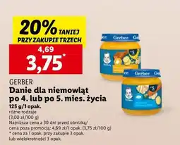 Lidl Obiadek jarzynki z gotowaną rybką Gerber oferta