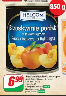 Dino Brzoskwinie połówki w lekkim syropie Helcom oferta
